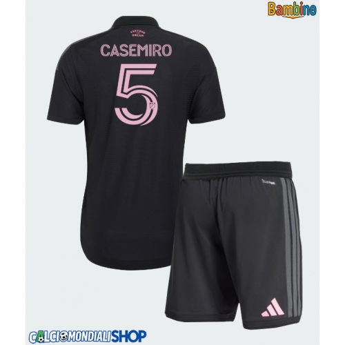 Maglie da calcio Inter Miami Casemiro #5 Seconda Maglia Bambino 2026-27 Manica Corta + Pantaloni corti)